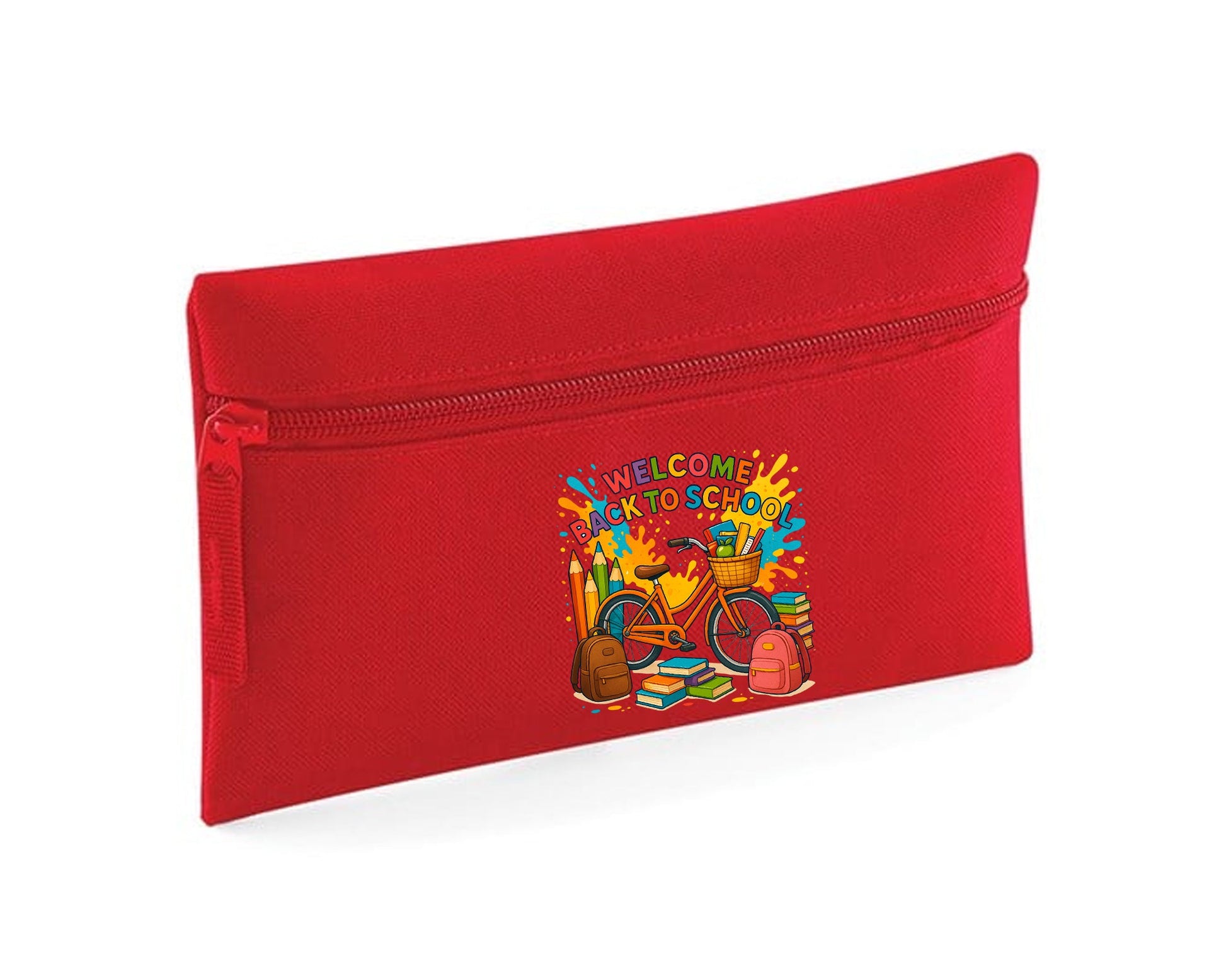 Welcome Back To School Pencil Case, Zippered, Durable & Cute, To Keep School Supplies Organized M8484