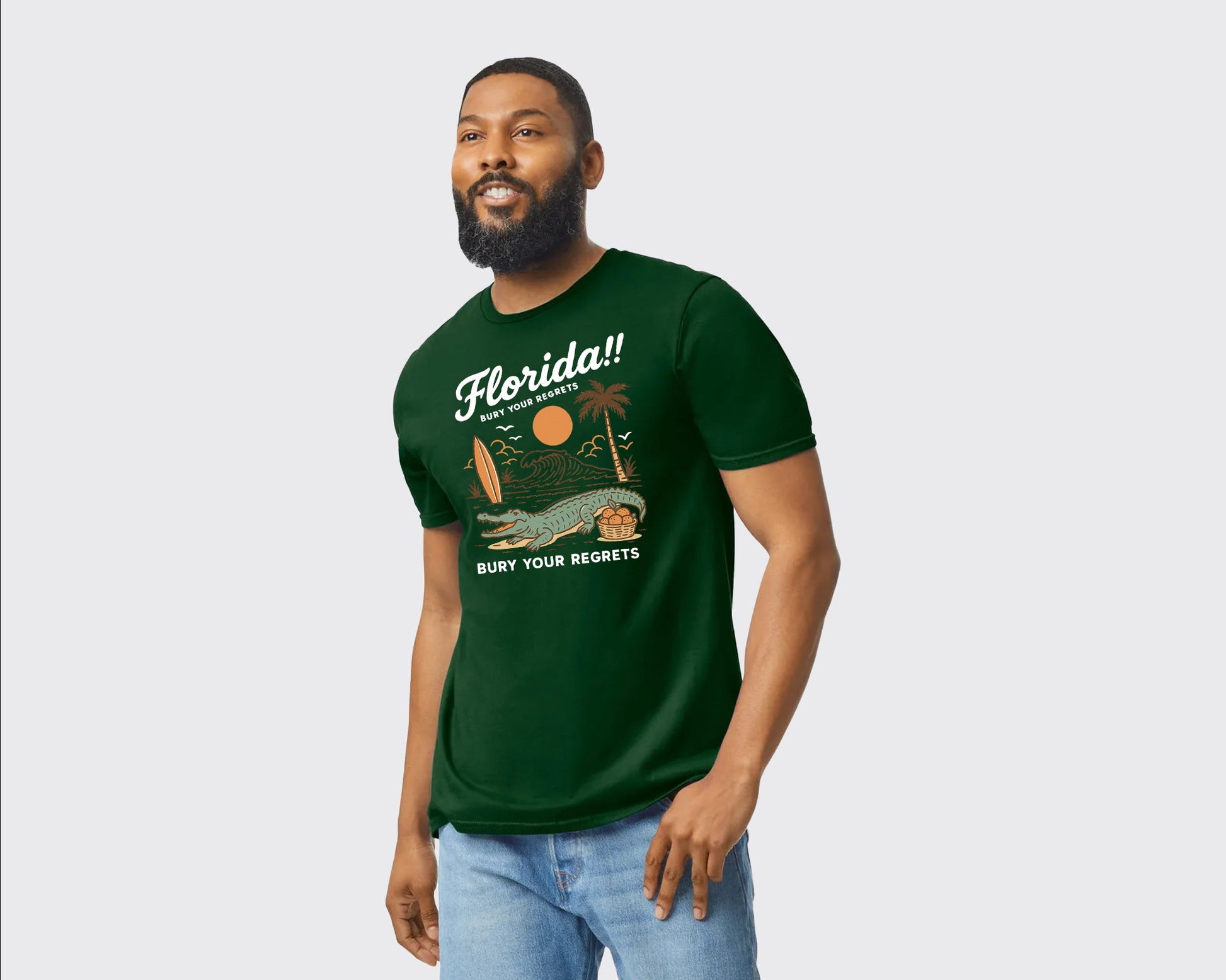 Summer Beach T-Shirt, Florida Bury Your Regret Printed Tee For Men & Women, Summer Beach Lovers Gift Shirt M8438