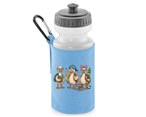 Back to School Water Bottle, Funny 3 Ducks Design For Kids, Teens & Duck Fans, Fun, BPA School Bottle Essential M8486
