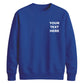 Customised Text Personalised Crewneck unisex sweatshirt