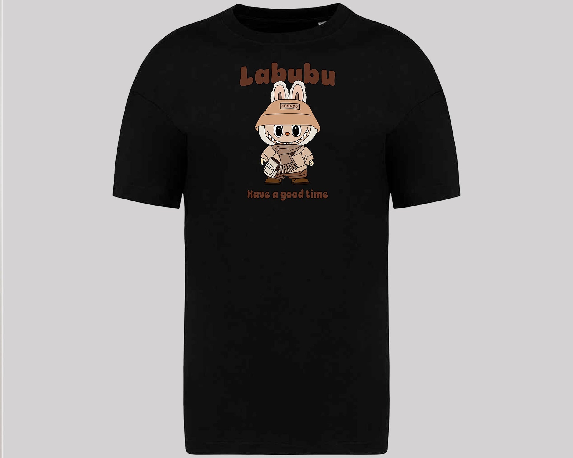 Labubu "Have a Good Time" Oversized T-Shirt, Cute Cartoon Anime Graphic Tee, Unisex Oversized Fit Top M8425