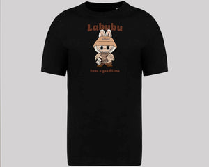 Labubu "Have a Good Time" Oversized T-Shirt, Cute Cartoon Anime Graphic Tee, Unisex Oversized Fit Top M8425