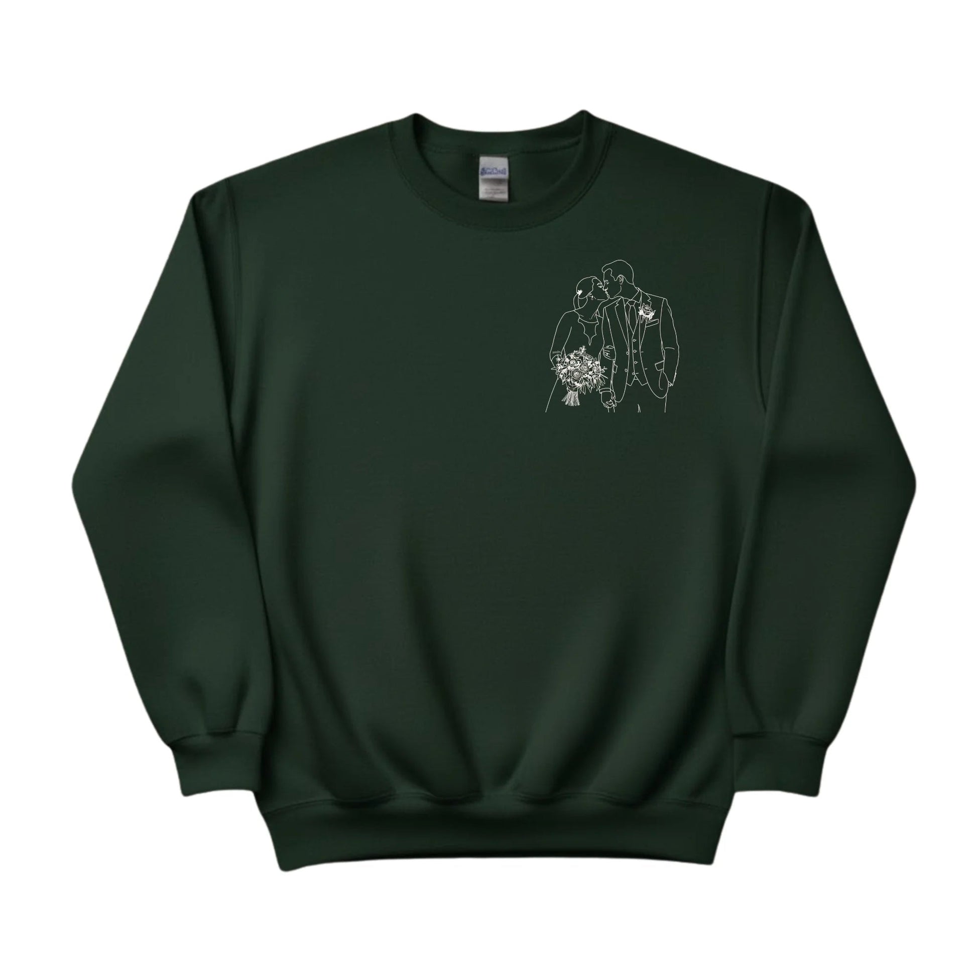 A Promise with Love Personalised Image Sketch Printed Sweatshirt - PW420