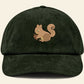Squirrel Corduroy Cap, Embroidered Vintage Baseball Cap, Wildlife Cool Design Sun Hat, Comfort Colors Animal Designs Caps,