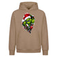 Zipped shades character graphic Christmas Oversized Hoodie