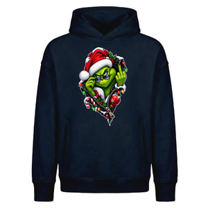 Zipped shades character graphic Christmas Oversized Hoodie