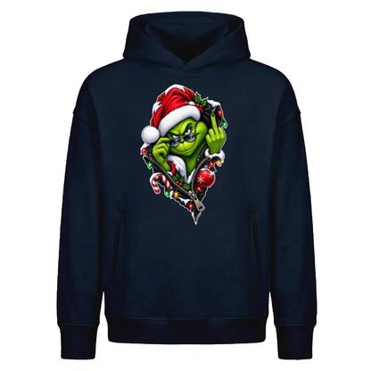 Zipped shades character graphic Christmas Oversized Hoodie