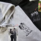 Custom Photo Embroidered Hoodie, Personalised Family Matching Sketch from Photo Unisex Jumper, 1st Anniversary Special Date Initial Sweater