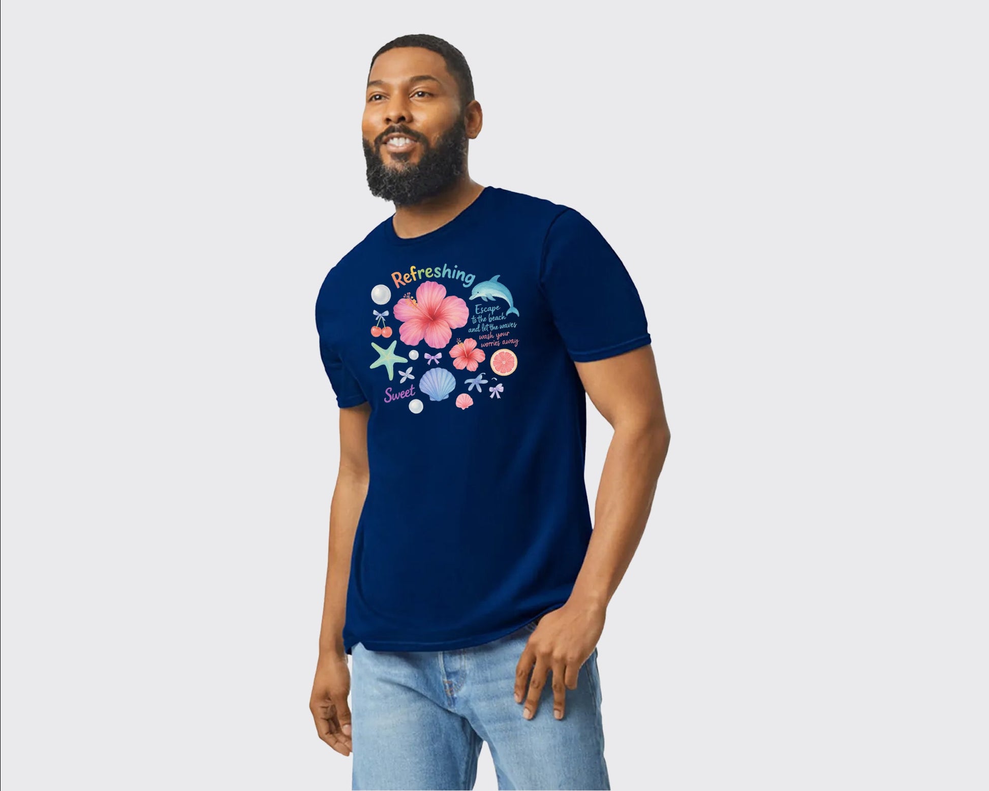 Refresh Sweet Summer Beach T-Shirt, Perfect Tee for Beach Days, Pool Parties & Chilling in Warm Weather 100% Ringspun Cotton M8439