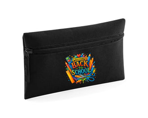 Welcome Back To School Pencil Case, Zippered, Durable & Cute, Great For Kids, Teens & Students To Keep School Supplies Organized M8478
